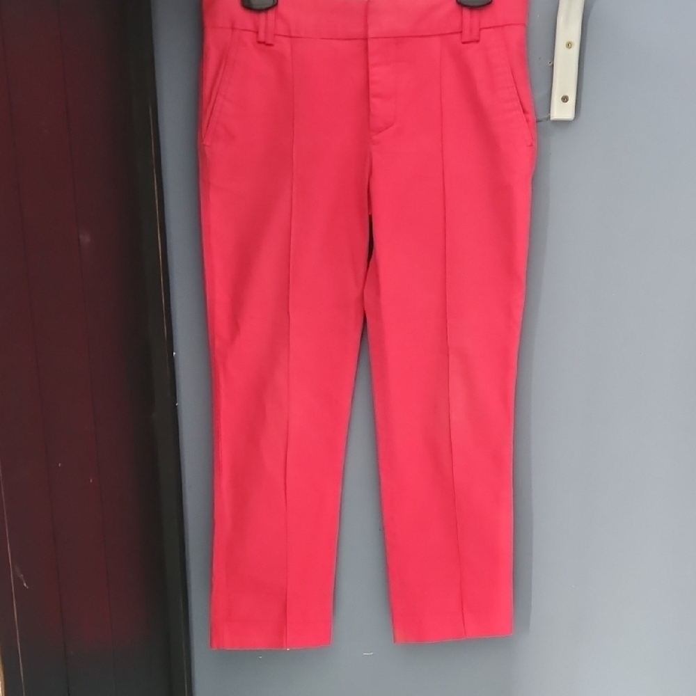 Zara Cropped Tailored Pants in Bright Pink